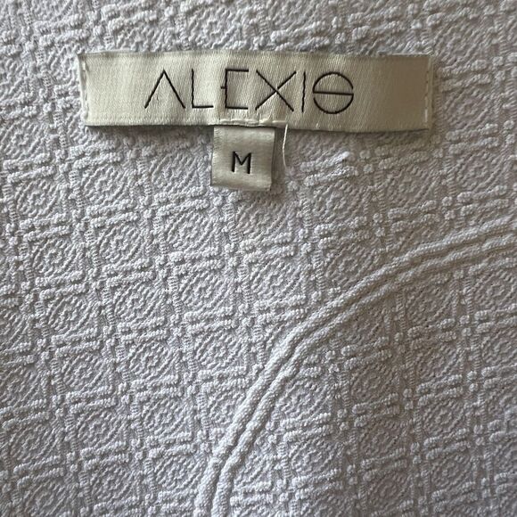 Alexis Black and White Floral Lace Strapless Mini Dress, Size Medium - Picture 13 of 14